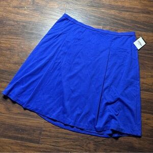 Bob Mackie Blue Flowy Skater Skirt